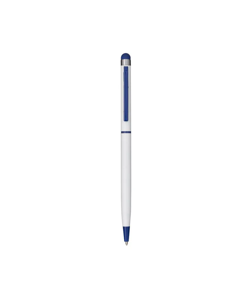 50 pezzi Penna twist con fusto e clip in metallo, con gommino per touch screen in tinta
