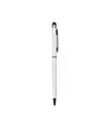 Penna twist con fusto e clip in metallo, con gommino per touch screen in tinta