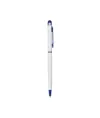 Penna twist con fusto e clip in metallo, con gommino per touch screen in tinta