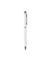 Penna twist con fusto e clip in metallo, con gommino per touch screen in tinta
