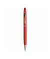 Penna twist in metallo colorata, con gommino per touch screen in tinta