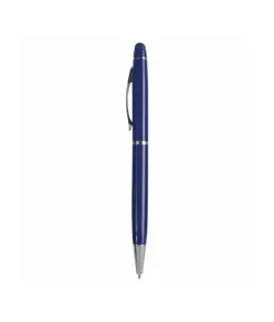 Penna twist in metallo colorata, con gommino per touch screen in tinta