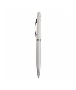 Penna twist in metallo colorata, con gommino per touch screen in tinta