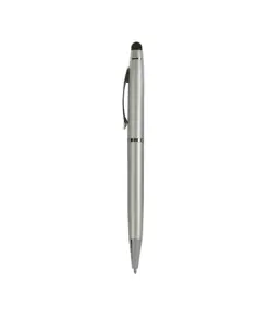 Penna twist in metallo colorata, con gommino per touch screen in tinta