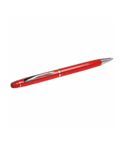 Penna twist in metallo colorata, con gommino per touch screen in tinta