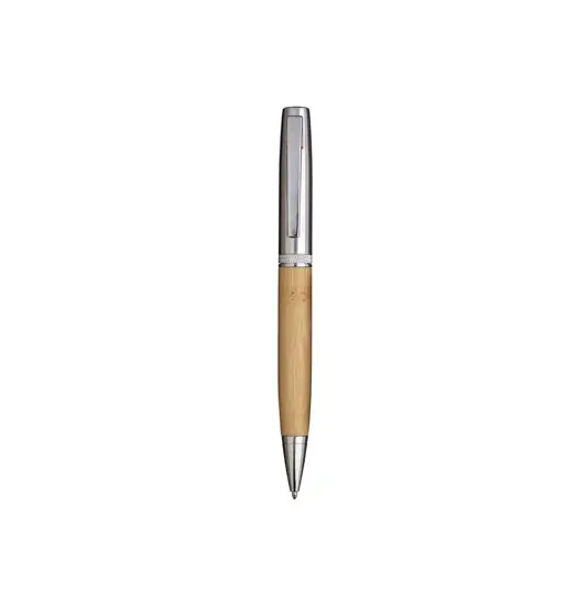 Penna twist in metallo con fusto in bambù