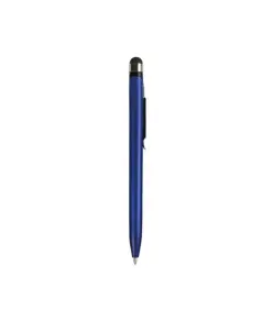 Penna twist in plastica con fusto colorato metallizzato con gommino per touch screen