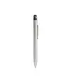 Penna twist in plastica con fusto colorato metallizzato con gommino per touch screen