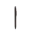 Penna twist in plastica con fusto colorato metallizzato con gommino per touch screen