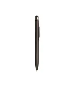 Penna twist in plastica con fusto colorato metallizzato con gommino per touch screen
