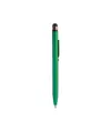 Penna twist in plastica con fusto colorato metallizzato con gommino per touch screen