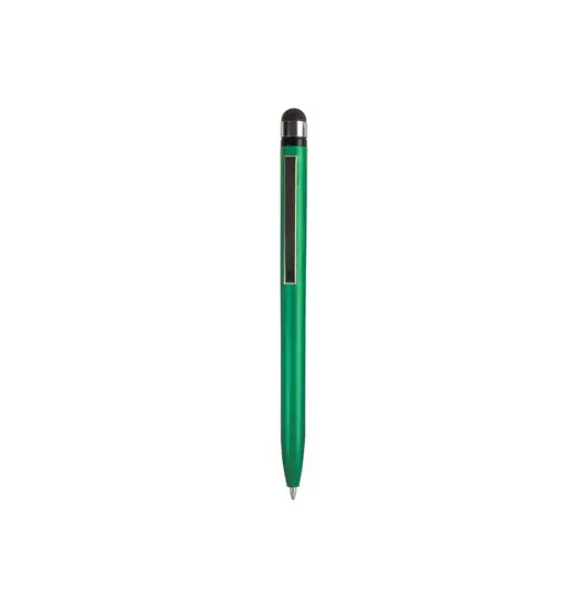 Penna twist in plastica con fusto colorato metallizzato con gommino per touch screen