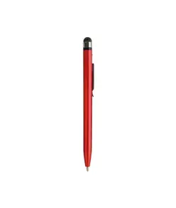 Penna twist in plastica con fusto colorato metallizzato con gommino per touch screen