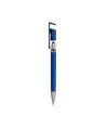 Penna twist in plastica con fusto metallizzato, stand portacellulare