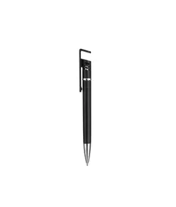 Penna twist in plastica con fusto metallizzato, stand portacellulare