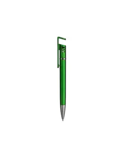 Penna twist in plastica con fusto metallizzato, stand portacellulare