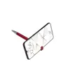 Penna twist in plastica con fusto metallizzato, stand portacellulare