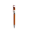 Penna twist in plastica con fusto metallizzato, stand portacellulare