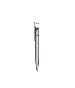 Penna twist in plastica con fusto metallizzato, stand portacellulare
