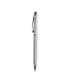 Penna twist in plastica con  gommino per touch screen e clip in metallo