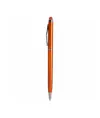 Penna twist in plastica con  gommino per touch screen e clip in metallo
