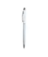 Penna twist in plastica con  gommino per touch screen e clip in metallo