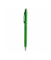 Penna twist in plastica con  gommino per touch screen e clip in metallo