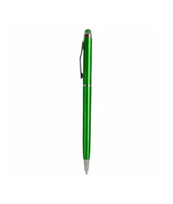Penna twist in plastica con  gommino per touch screen e clip in metallo