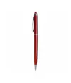 Penna twist in plastica con  gommino per touch screen e clip in metallo