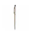 Penna twist in plastica con  gommino per touch screen e clip in metallo