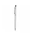 Penna twist in plastica con  gommino per touch screen e clip in metallo