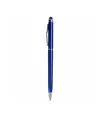 Penna twist in plastica con  gommino per touch screen e clip in metallo