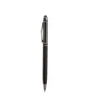 Penna twist in plastica con  gommino per touch screen e clip in metallo