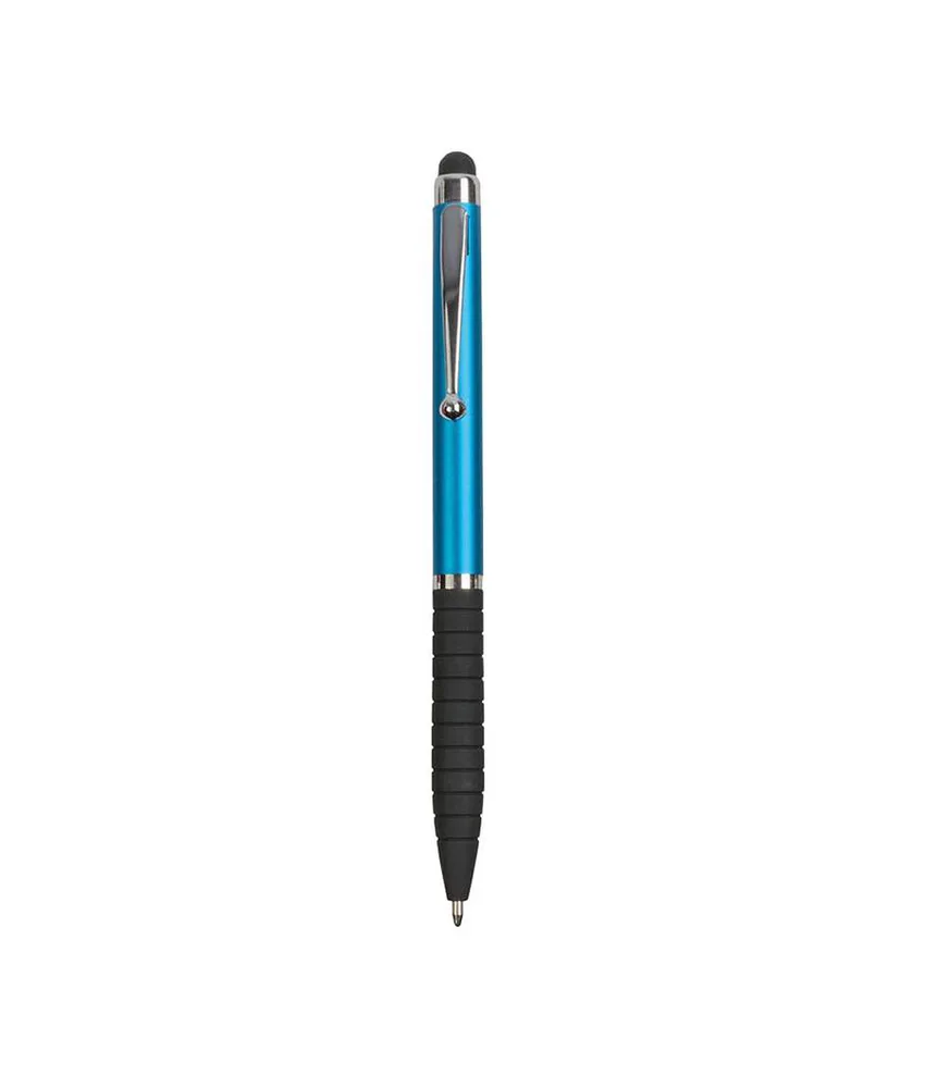 50 pezzi Penna twist in plastica, con impugnatura gommata e gommino per touch screen
