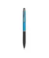 Penna twist in plastica, con impugnatura gommata e gommino per touch screen