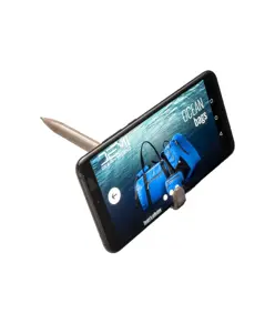 Penna twist in PP e paglia di grano con stand porta cellulare