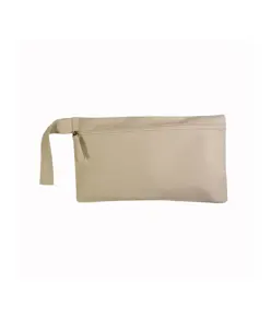 Porta documenti in cotone 100% con chiusura zip e pratica maniglia
