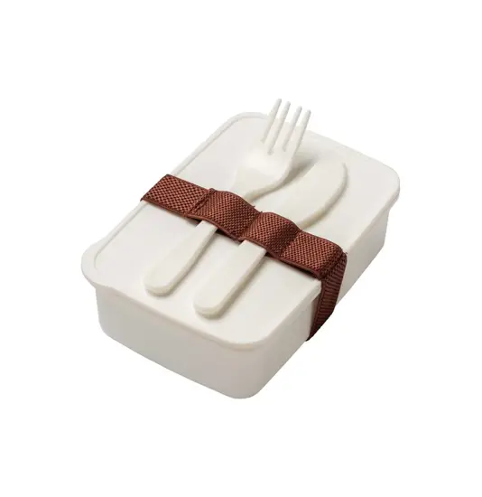 Porta pranzo in PP, con posate incluse.