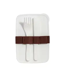 Porta pranzo in PP, con posate incluse.