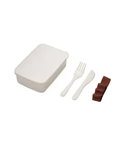 Porta pranzo in PP, con posate incluse.