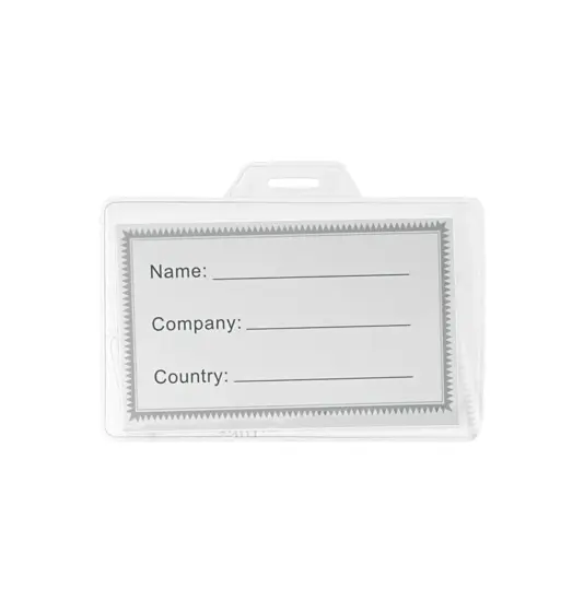 Porta-badge in PVC trasparente