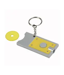 Portachiavi con gettone per carrello della spesa e luce