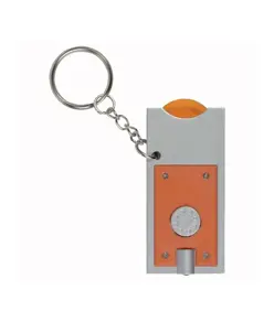 Portachiavi con gettone per carrello della spesa e luce