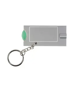 Portachiavi con gettone per carrello della spesa e luce