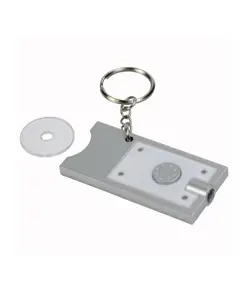 Portachiavi con gettone per carrello della spesa e luce