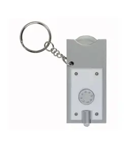 Portachiavi con gettone per carrello della spesa e luce