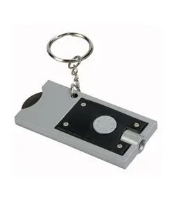 Portachiavi con gettone per carrello della spesa e luce
