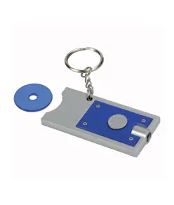 Portachiavi con gettone per carrello della spesa e luce