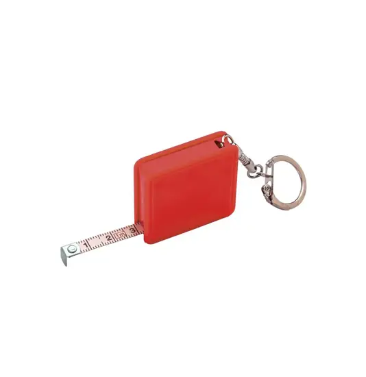 Portachiavi con metro flessibile retrattile, 1 mt