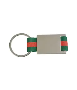 Portachiavi in metallo e nylon confezionato in scatoletta nera